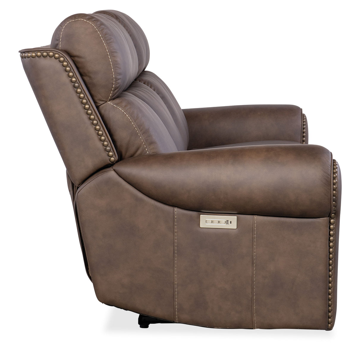SS - Duncan Power Sofa With Power Headrest & Lumbar - Dark Brown