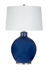 Navy Sphere Table Lamp - Navy