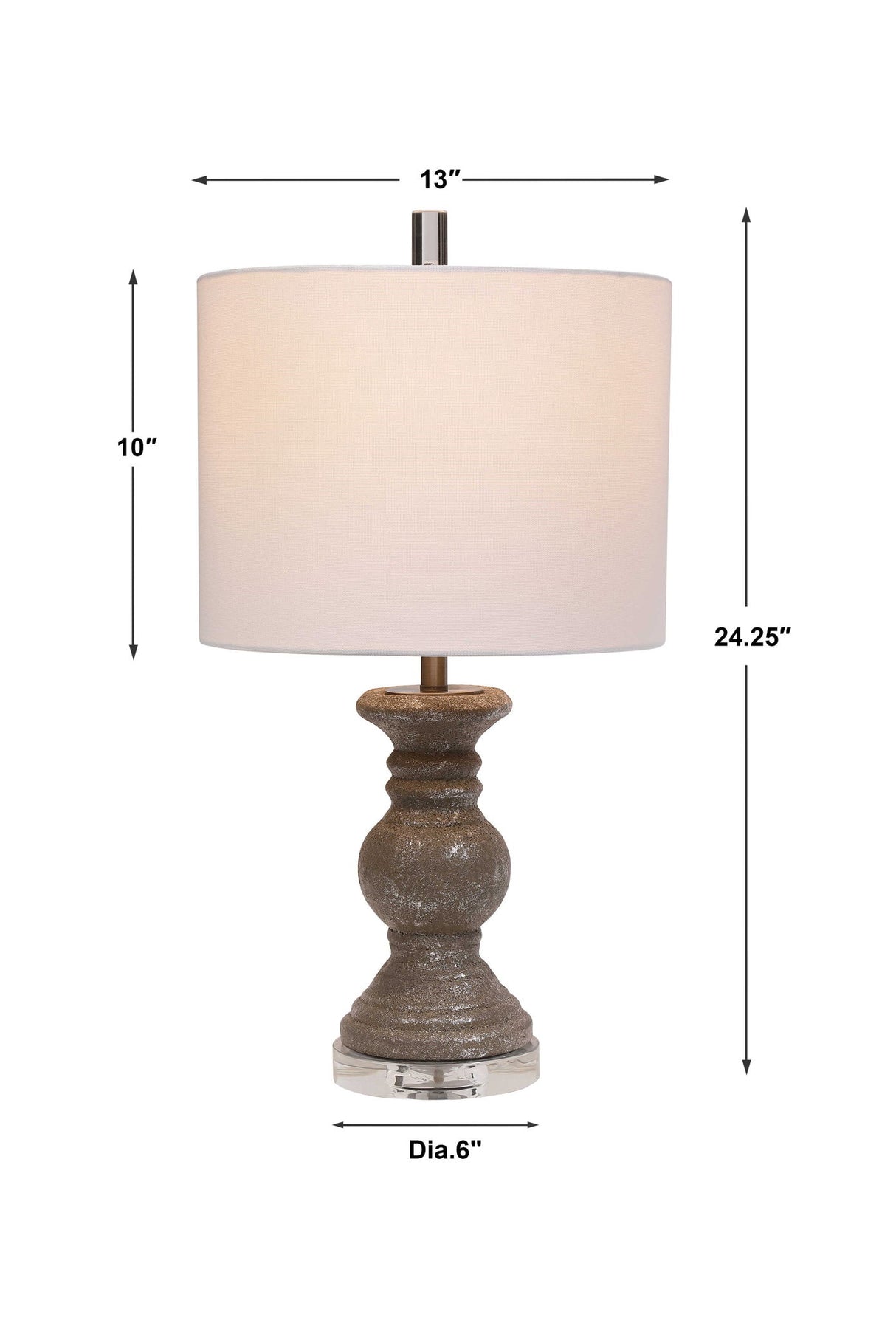 Table Lamp - Metallic Stone Gray