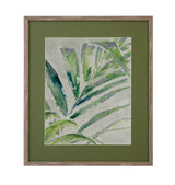 Green Palm I Framed Print - Green / Light Brown