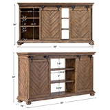 Primalia - Barn Door Media Console - Light Brown