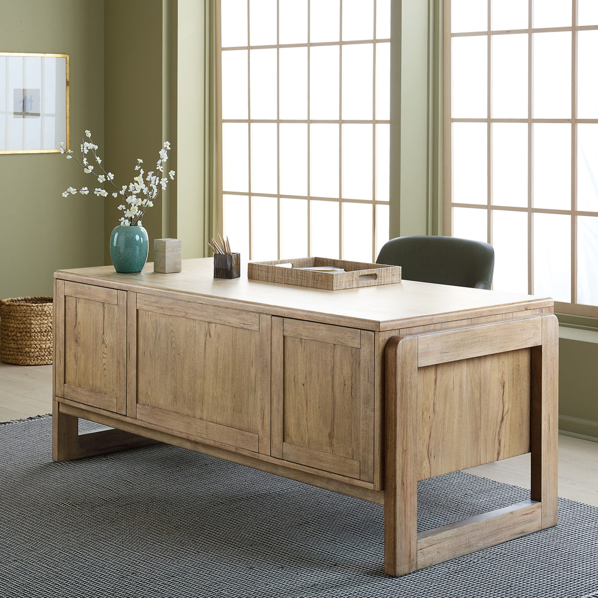 Kalamazoo - Executive Desk - Light Brown
