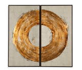 Ring Of Fire Canvas Art - Gold