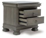 Lexorne - Three Drawer Night Stand - Gray