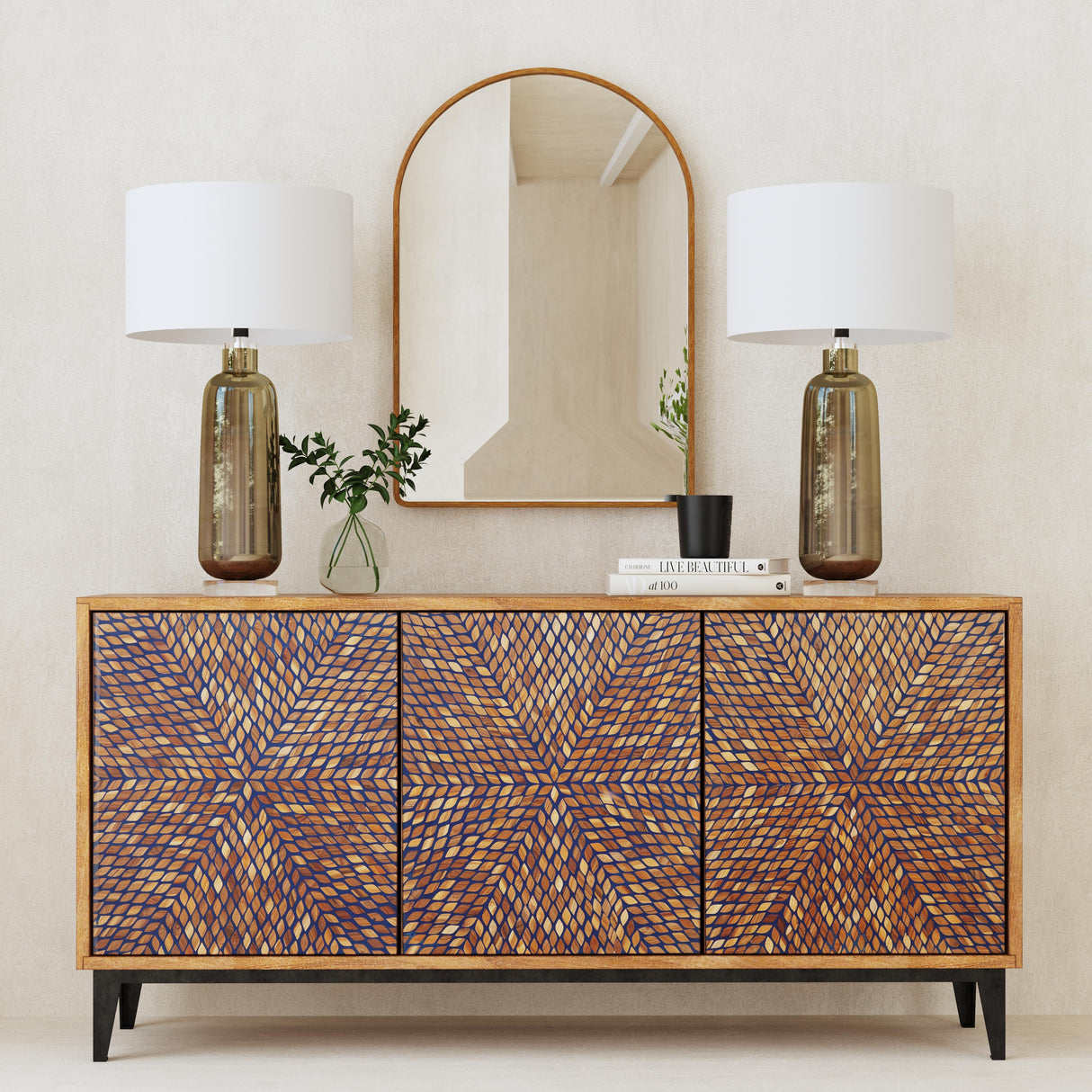 Ashalee - Wall Mirror - Dark Brown