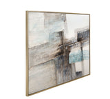 Framed Canvas Quiet Structure - Silver