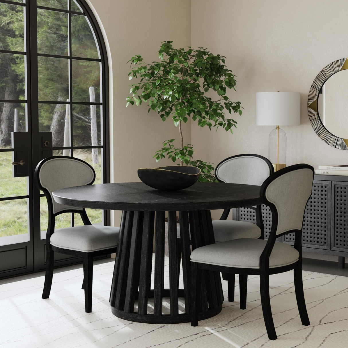 Mateo - Round Dining Table - Black