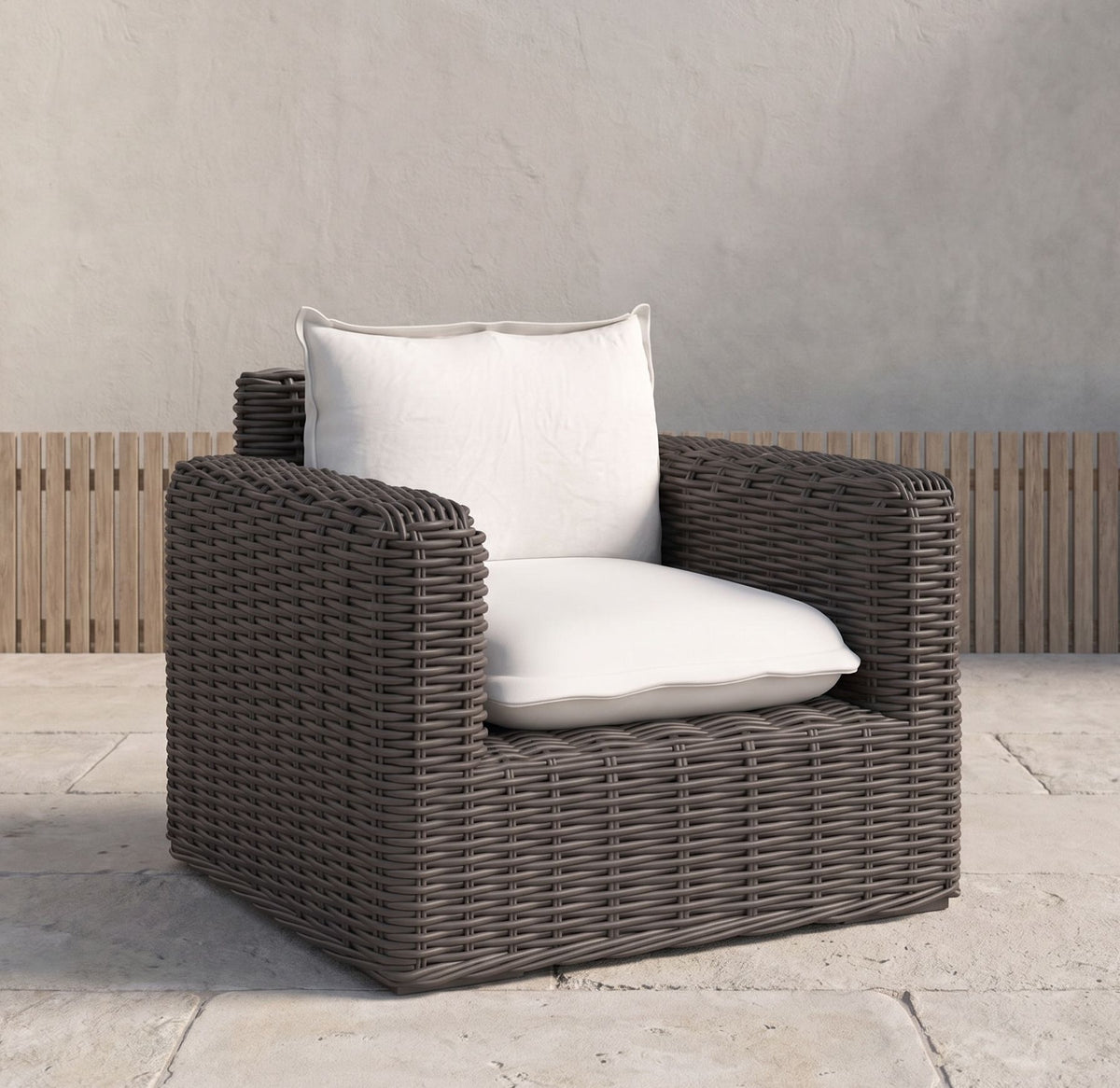Cabo - Club Chair - Dark Gray / White