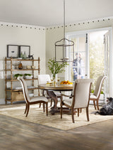 Archivist - Upholstered Side Chair - Beige / Dark Brown