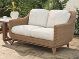Isle Of Palms - Loveseat - Dark Brown / White
