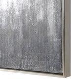 Gray Showers - Hand Painted Canvases, Set Of 3 - Gray, Dark