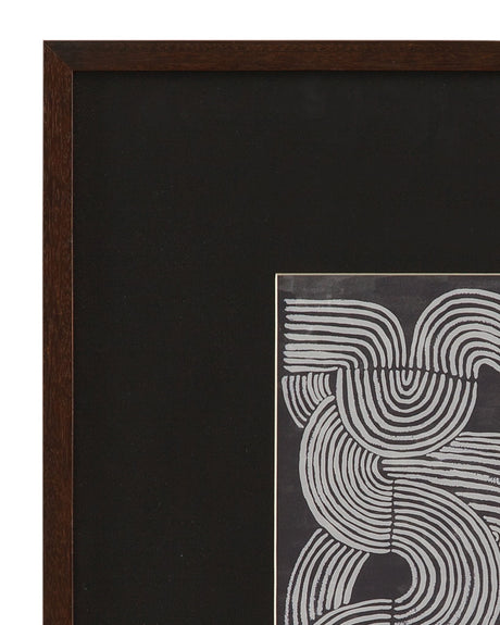 Neutral Strokes Framed Print (Set of 4) - Black