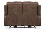MS - Duncan Power Loveseat With Power Headrest & Lumbar - Dark Brown