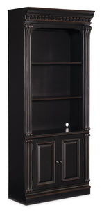 Telluride - Bunching Bookcase (With Doors) - Black