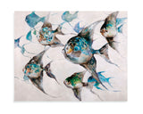 Into The Sea Canvas Art - Blue