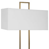 Column - White Marble Table Lamp
