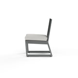 Redondo - Armless Dining Chair, No Welt - Cast Silver / Dark Gray