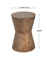 Cutler - Drum Shaped Accent Table - Brown, Dark