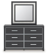 Zuraleus - 4 Pc. - Queen Upholstered Bed With Roll Slats, Dresser, Mirror And Nightstand - Black