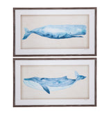 Rustic Whale - Wall Decor (Set of 2) - Light Blue