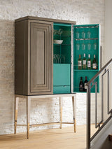 Ariana - Cheval Bar Cabinet - Dark Brown