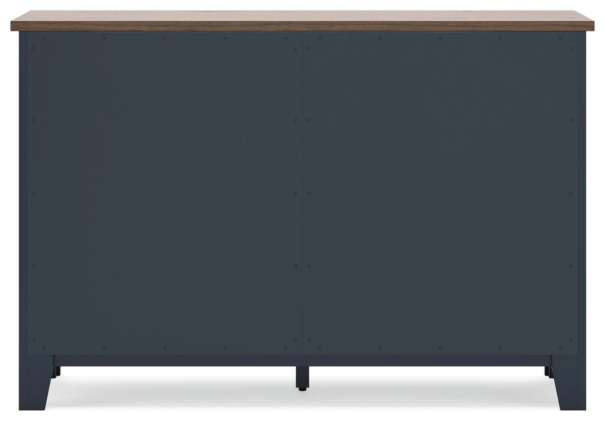 Landocken - Dresser - Brown / Blue
