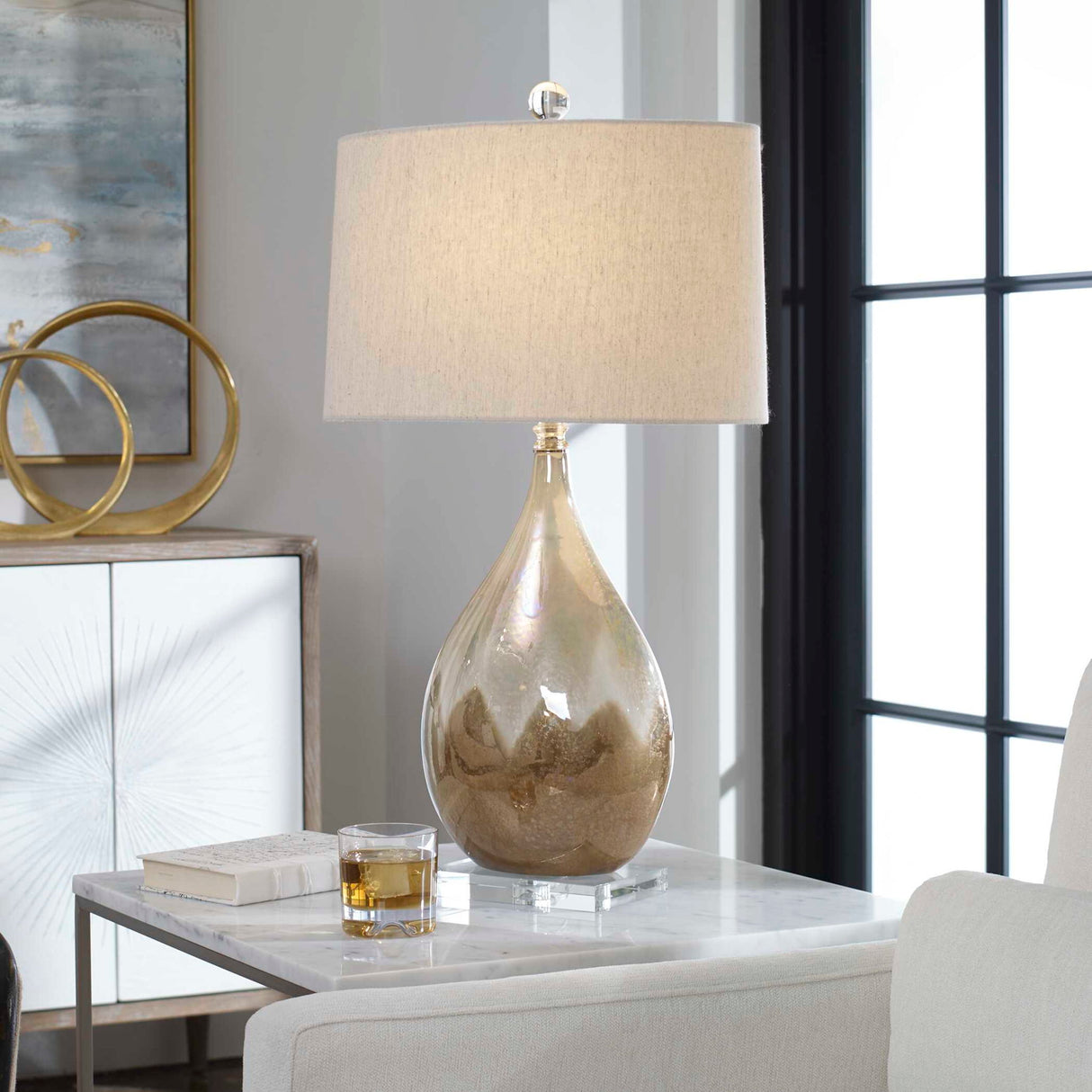 Flavian - Glazed Ceramic Lamp - Light Brown
