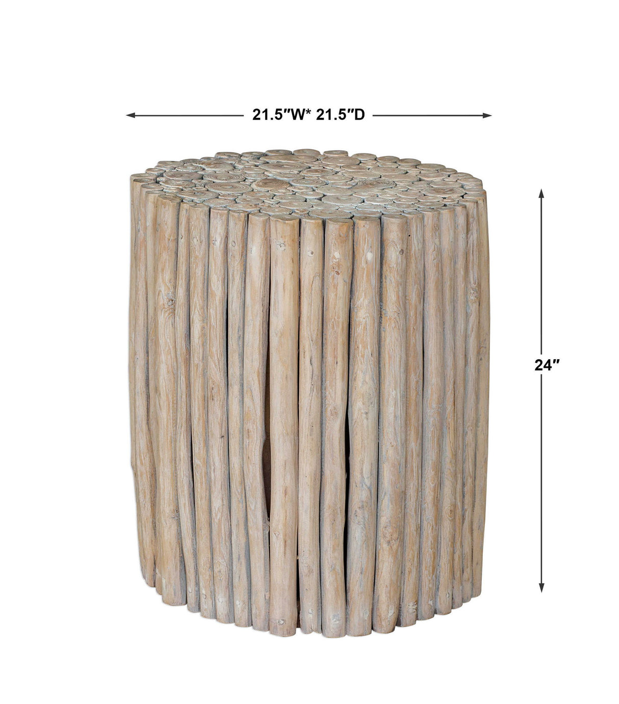 Tectona - Teak End Table - Light Brown