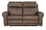 SS - Duncan Power Loveseat With Power Headrest & Lumbar - Dark Brown