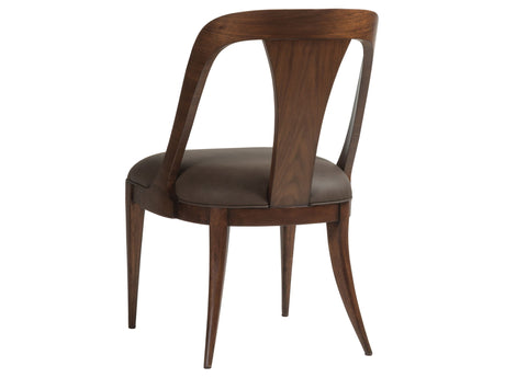 Signature Designs - Beale Low Back Side Chair - Dark Brown