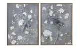 Birds & Blooms II Framed Print - Blue