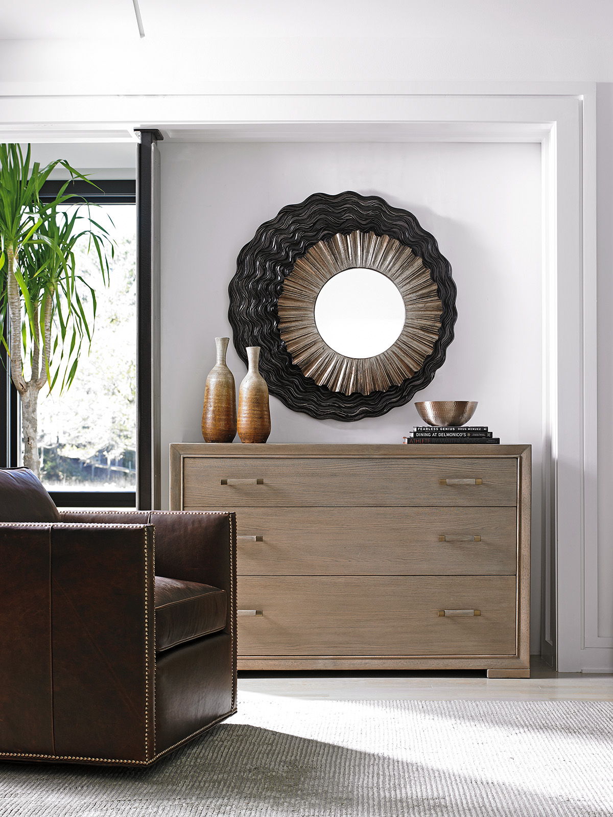 Shadow Play - Simone Mirror - Dark Gray