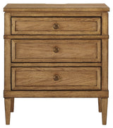 Sharlance - Three Drawer Night Stand - Brown