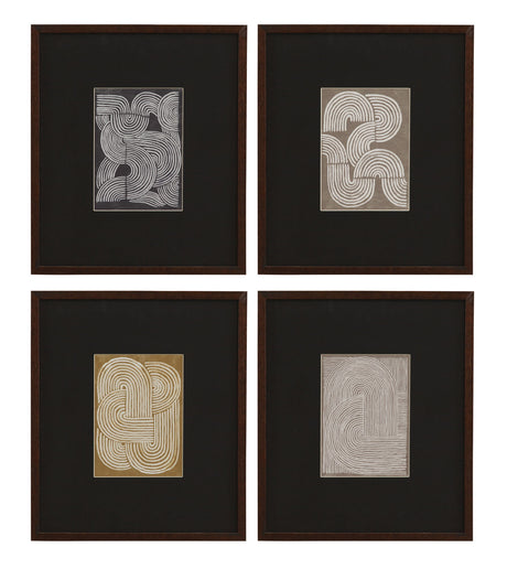 Neutral Strokes I Framed Print - Black