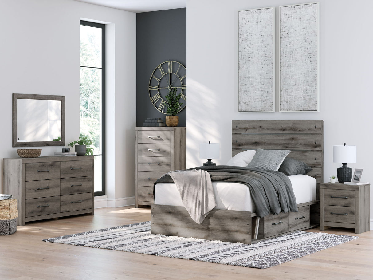 Graystorm - Panel Bed With Storage