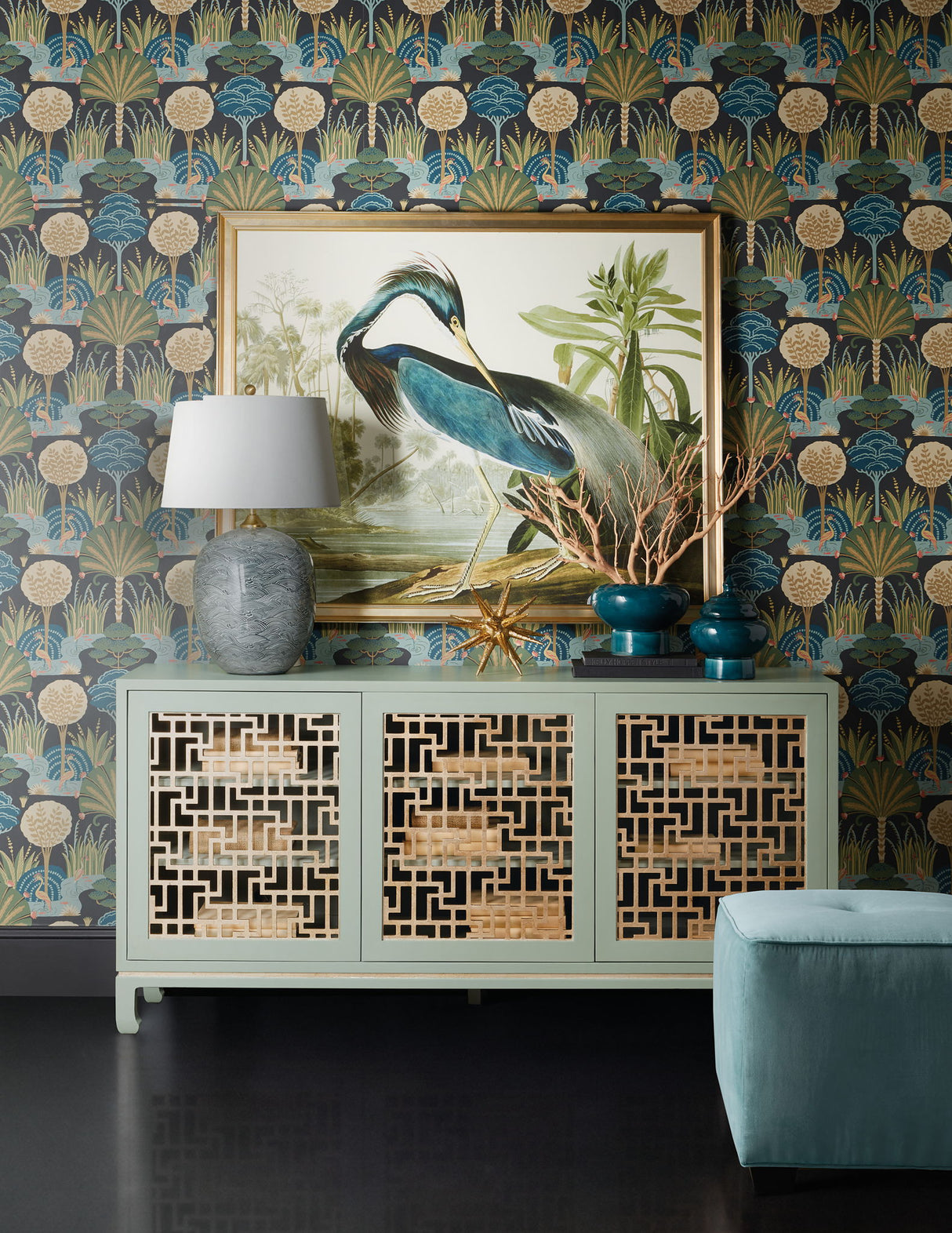 Commerce And Market - Trellis Entertainment Credenza - Light Blue