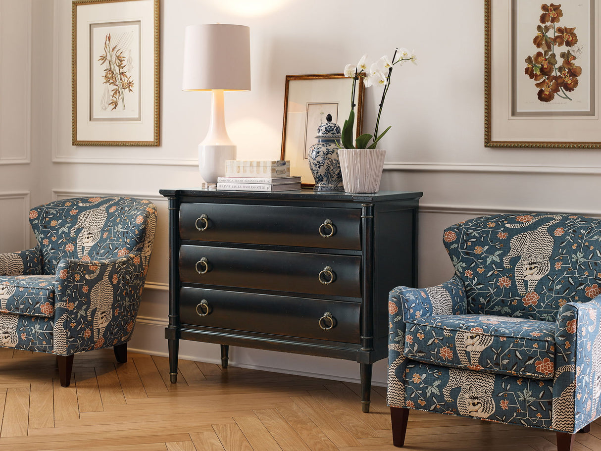 Charleston - Three Drawer Chest - Armoire Base - Black