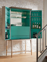 Ariana - Cheval Bar Cabinet - Dark Brown