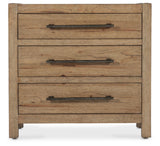 Vineyard Row - Three-Drawer Nightstand - Light Brown