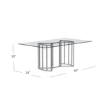 Sophia - Dining Table - Silver