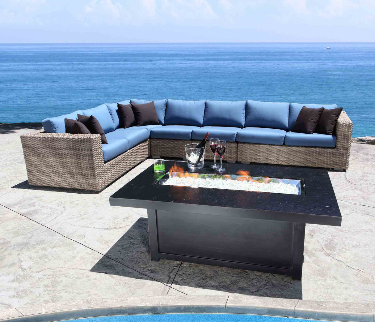 Louvre Outdoor Sectional - 58 River Drive Project