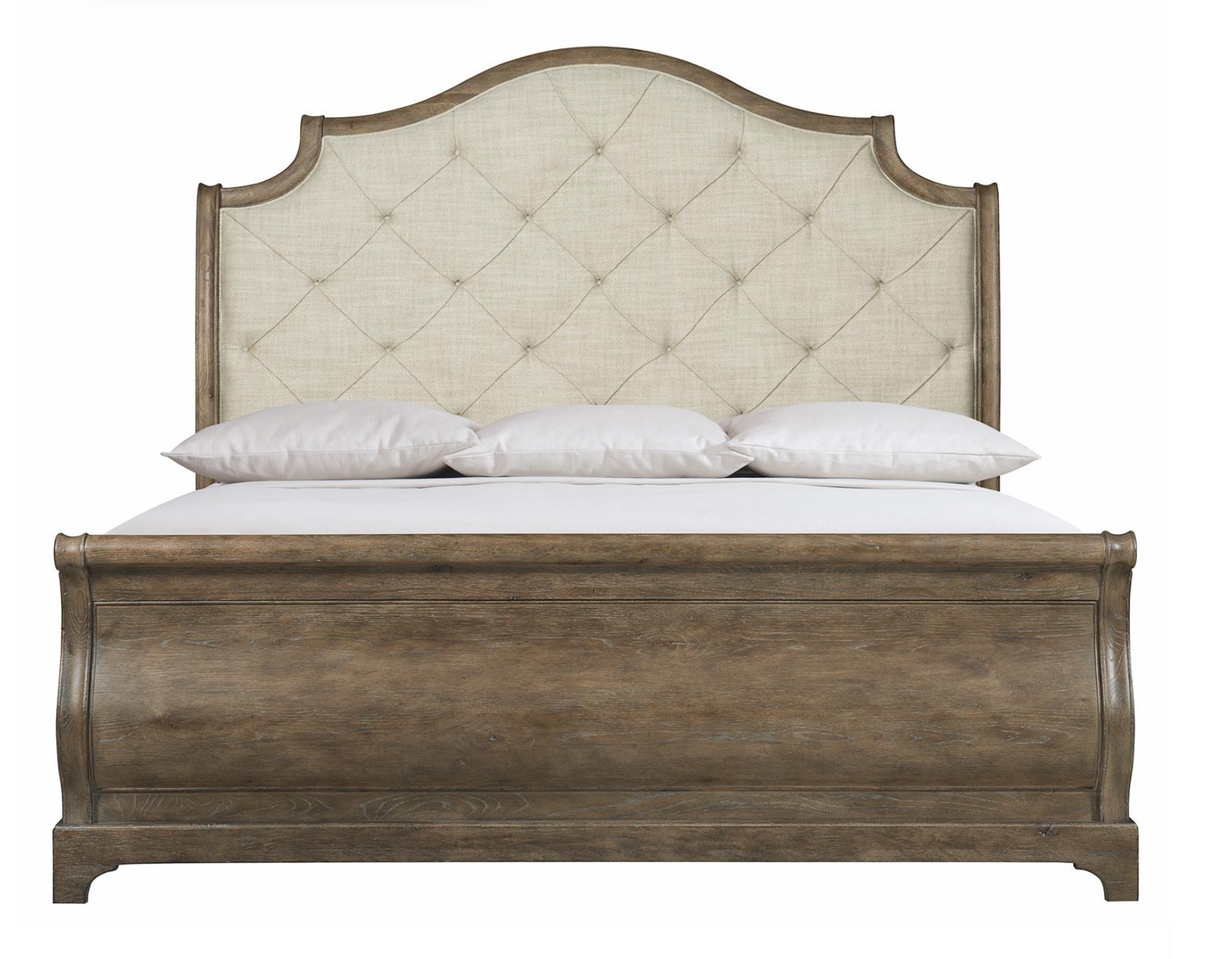 Rustic Patina Sleigh King Bed