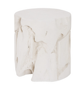 Slice Stool Round, White Stone