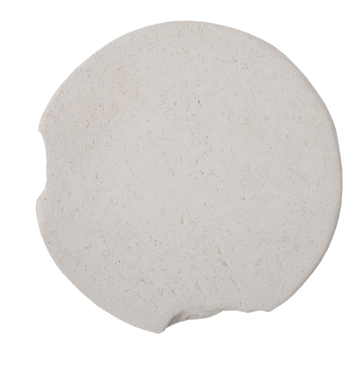 Slice Stool Round, White Stone