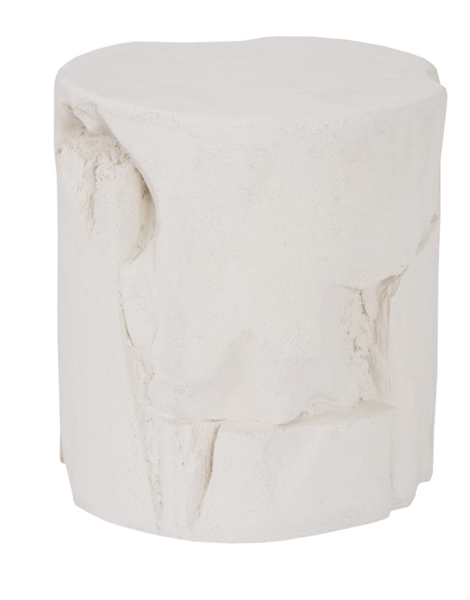 Slice Stool Round, White Stone