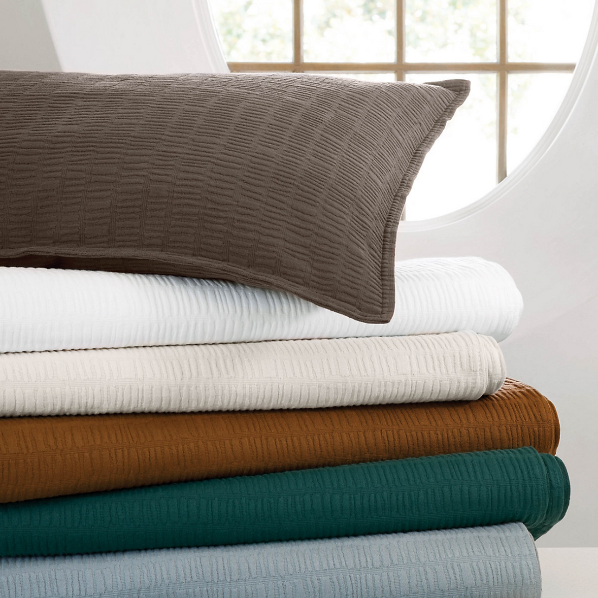 Roark Pewter Blue Matelassé Coverlet