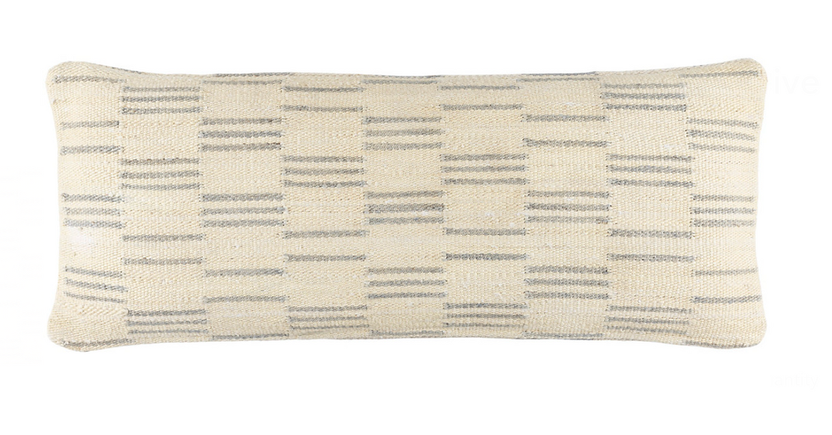 Leni Pewter Blue Lumbar Pillow