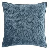 Parisienne Velvet Slate Quilted Sham