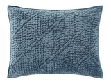 Parisienne Velvet Slate Quilted Sham