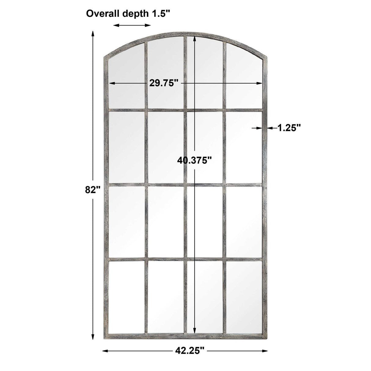 Amiel - Arched Mirror - Ivory